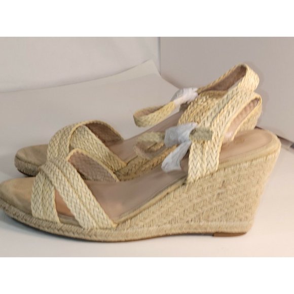 women's Open Toe Forever Fashion S 10 Open Toe Ankle Strap Straw Wedge Sandal - Picture 5 of 16